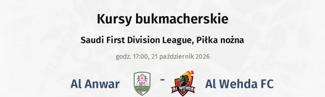 Al Anwar - Al Wehda Club kursy bukmacherskie