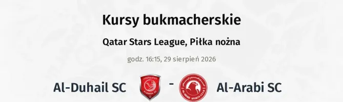 Al-Duhail SC - Al-Arabi SC kursy bukmacherskie