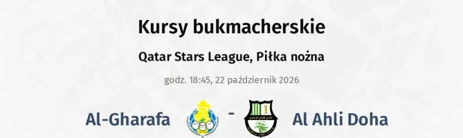 Al-Gharafa - Al Ahli Doha kursy bukmacherskie