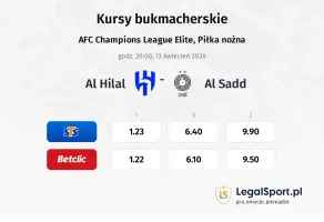 Al-Hilal Saudi FC - Al Sadd kursy bukmacherskie
