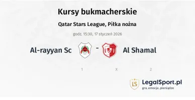 Al-Rayyan SC - Al Shamal kursy bukmacherskie