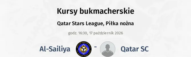 Al-Sailiya - Qatar SC kursy bukmacherskie