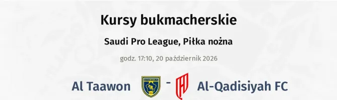 Al Taawon - Al-Qadisiyah FC kursy bukmacherskie