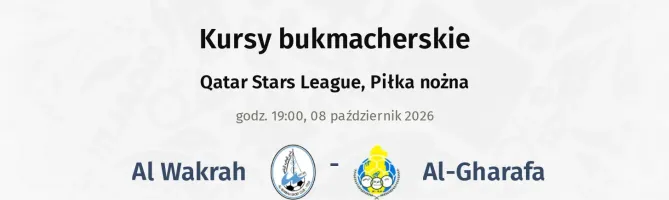 Al Wakrah - Al-Gharafa kursy bukmacherskie