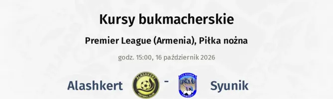 Alashkert - Syunik kursy bukmacherskie