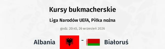 Albania - Białoruś kursy bukmacherskie