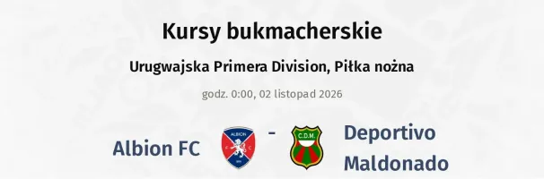 Albion FC - Deportivo Maldonado kursy bukmacherskie
