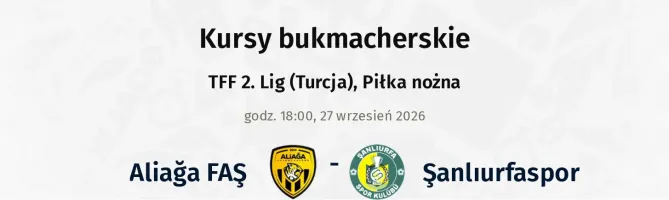 Aliağa FAŞ - Şanlıurfaspor kursy bukmacherskie