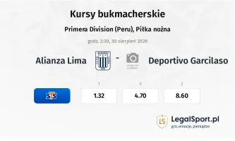Alianza Lima - Deportivo Garcilaso kursy bukmacherskie