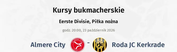 Almere City - Roda JC Kerkrade kursy bukmacherskie