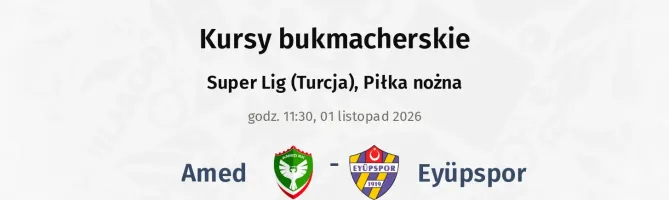 Amed - Eyüpspor kursy bukmacherskie