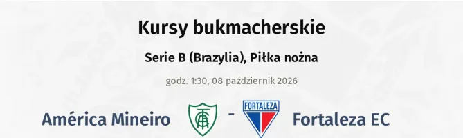 America Mineiro - Fortaleza EC kursy bukmacherskie