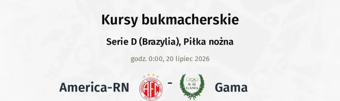 America-RN - Gama kursy bukmacherskie
