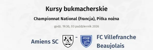 Amiens SC - Villefranche kursy bukmacherskie