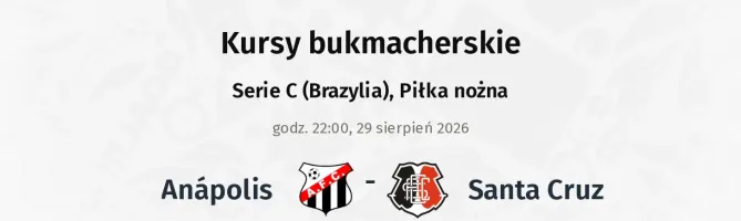 Anápolis - Santa Cruz kursy bukmacherskie