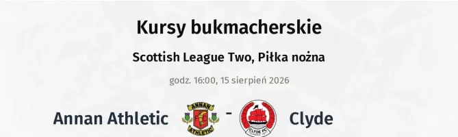 Annan Athletic - Clyde kursy bukmacherskie