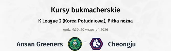 Ansan Greeners - Cheongju kursy bukmacherskie