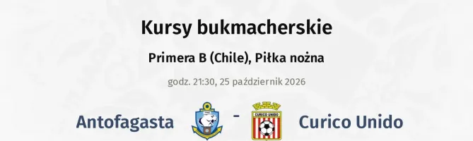 Antofagasta - Curico Unido kursy bukmacherskie