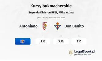 Antoniano - Don Benito kursy bukmacherskie