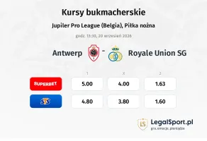 Antwerp - Union Saint-Gilloise kursy bukmacherskie