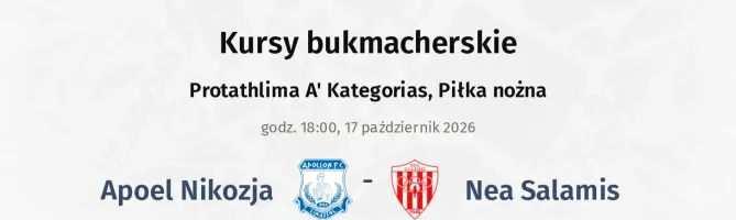 Apollon Limassol - Nea Salamis kursy bukmacherskie