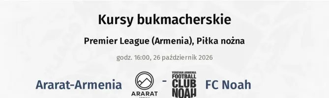 Ararat-Armenia - FC Noah kursy bukmacherskie