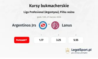 Argentinos JRS - Lanus kursy bukmacherskie