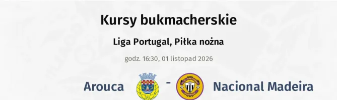 Arouca - Nacional Madeira kursy bukmacherskie