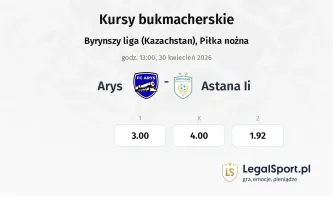 Arys - Astana II kursy bukmacherskie