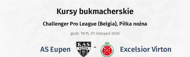 AS Eupen - Excelsior Virton kursy bukmacherskie