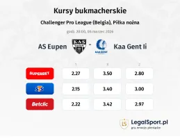 AS Eupen - KAA Gent II kursy bukmacherskie
