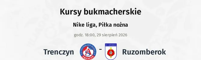AS Trencin - Ružomberok kursy bukmacherskie