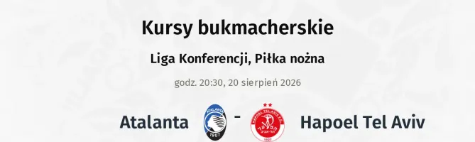 Atalanta - Hapoel Tel Aviv kursy bukmacherskie