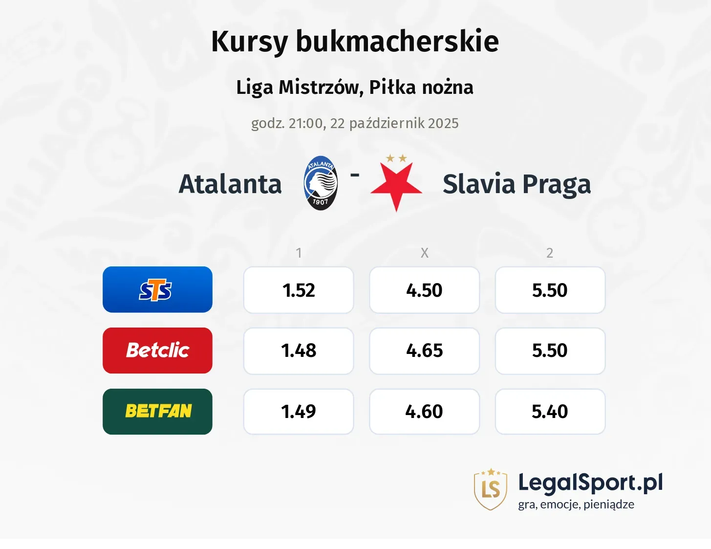 Atalanta - Slavia Praga kursy bukmacherskie