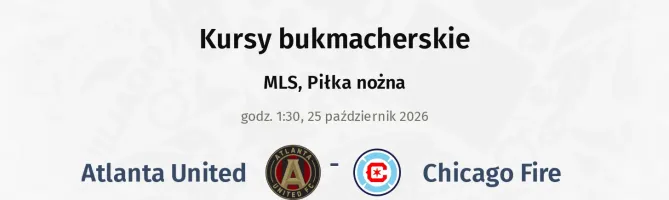 Atlanta United FC - Chicago Fire kursy bukmacherskie