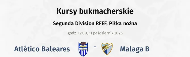 Atlético Baleares - Malaga B kursy bukmacherskie