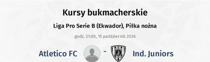 Atletico FC - Ind. Juniors kursy bukmacherskie