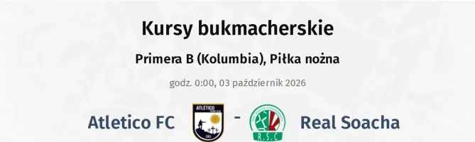 Atletico FC - Real Soacha kursy bukmacherskie