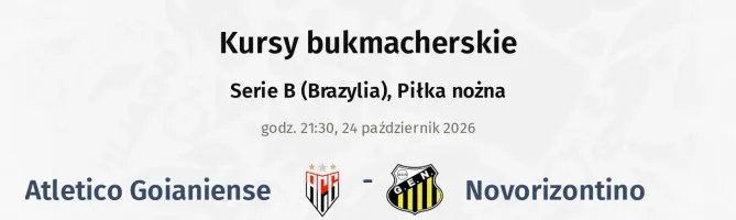Atletico Goianiense - Novorizontino kursy bukmacherskie