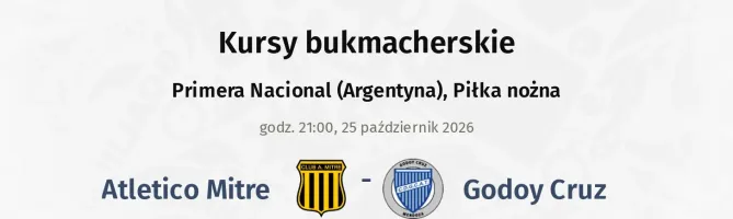 Atletico Mitre - Godoy Cruz kursy bukmacherskie