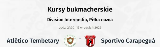 Atlético Tembetary - Sportivo Carapeguá kursy bukmacherskie