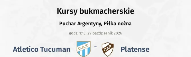 Atletico Tucuman - Platense kursy bukmacherskie