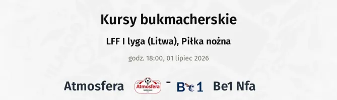 Atmosfera - Be1 NFA kursy bukmacherskie