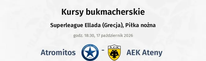 Atromitos - AEK Athens FC kursy bukmacherskie