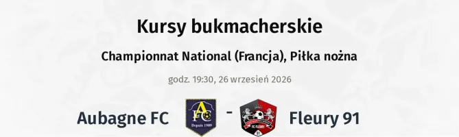 Aubagne - Fleury 91 kursy bukmacherskie