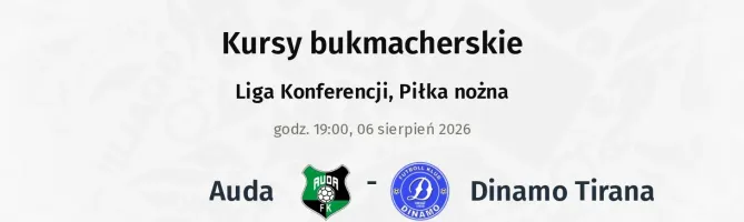 Auda - Dinamo Tirana kursy bukmacherskie