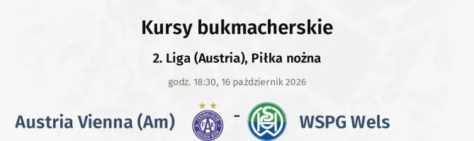 Austria Vienna (Am) - WSPG Wels kursy bukmacherskie