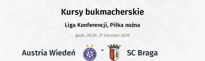 Austria Wiedeń - SC Braga kursy bukmacherskie