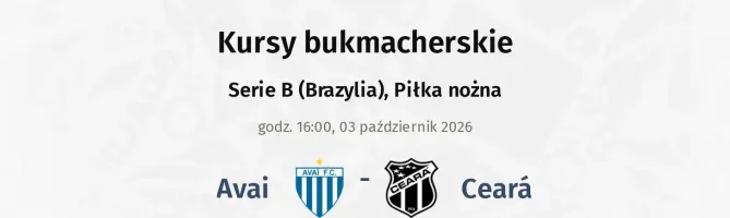 Avai - Ceara kursy bukmacherskie