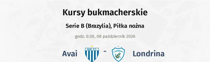 Avai - Londrina kursy bukmacherskie